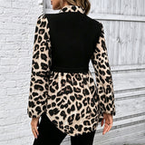 DORA | CAMISA COM PADRÃO LEOPARDO PARA MULHER