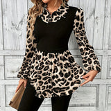 DORA | CAMISA COM PADRÃO LEOPARDO PARA MULHER