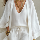 Emerenciana | Conjunto Casual Leve de Três Peças
