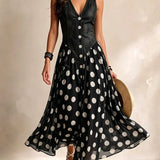 ISABEL | VESTIDO COMPRIDO DE BOLINHAS PARA MULHERES