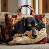 Perpetua™ | Saco tote artesanal com estampado de Basset Hound