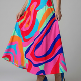 Celeste™ | Vestido midi floral com decote cruzado e manga a três quartos