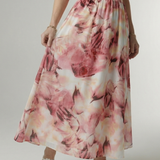 Silvana™ | Vestido midi com decote halter e cintura franzida
