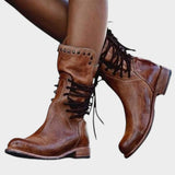 Carminda™ | Botas vintage com atacadores
