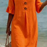 Vestido casual de senhora.