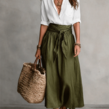 Maristela | Vestido maxi elegante e fluido de um só ombro