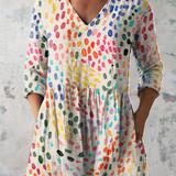 Paulina | Blusa ampla estampada com decote em V