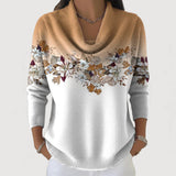 INÉS | CAMISOLA FLORAL DE GOLA ALTA PARA MULHER