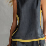 Conjunto de Duas Peças com Colete e Calças