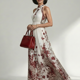 Tabita™ | Vestido Maxi Floral de Manga Comprida com Saia Volumosa