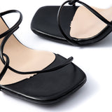 Sapatos de salto alto sem tira não tornozelo, com biqueira aberta