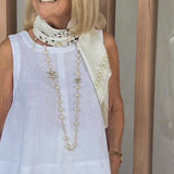 Trindade™ | Conjunto Branco de Blusa e Calças Longas