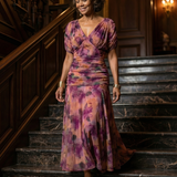 Casimira™ | Vestido midi de ombros descobertos com decote drapeado
