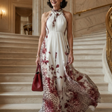 Tabita™ | Vestido Maxi Floral de Manga Comprida com Saia Volumosa