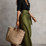 Maristela | Vestido maxi elegante e fluido de um só ombro