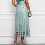 PALMEIRA | VESTIDO MIDI DE DECOTE HALTER PARA MULHER