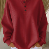 LEOPOLDINA | CAMISOLA HENLEY COM TEXTURA WAFFLE