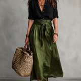 Maristela | Vestido maxi elegante e fluido de um só ombro