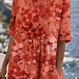 Piedade™ | Vestido midi floral com corte em A