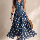 ISABEL | VESTIDO COMPRIDO DE BOLINHAS PARA MULHERES
