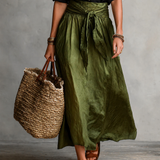 Maristela | Vestido maxi elegante e fluido de um só ombro