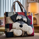 Jacinta™ | Saco tote artesanal com estampado de Schnauzer