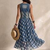 ISABEL | VESTIDO COMPRIDO DE BOLINHAS PARA MULHERES