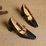 Sapatos de salto Marilene em couro