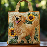 Cristalina™ | Mala tote artesanal com estampado de Golden e girassóis