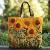 Solidão™ | Saco Tote Artesanal com Estampado de Girassóis