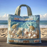Corália™ | Mala Tote Artesanal com Estampado de Tartarugas Marinhas