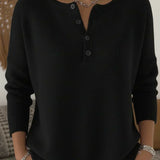 CARLA | CAMISOLA DE MALHA COM BOTÕES HENLEY