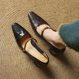 Sapatos de salto Marilene em couro