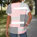 Mafalda™ | Blusa com blocos de cores e decote em V