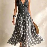 ISABEL | VESTIDO COMPRIDO DE BOLINHAS PARA MULHERES