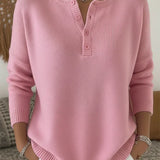 CARLA | CAMISOLA DE MALHA COM BOTÕES HENLEY