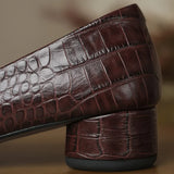 Sapatos rasos de pele Croc Osana