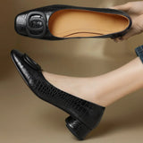 Sapatos rasos de pele Croc Osana