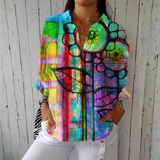 Benvinda™ | Blusa Artística com Flores