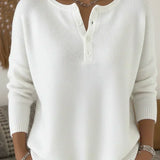 CARLA | CAMISOLA DE MALHA COM BOTÕES HENLEY