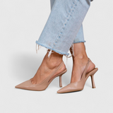 Leonor™ | Sapato slingback de salto fino e biqueira pontiaguda