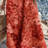 Piedade™ | Vestido midi floral com corte em A