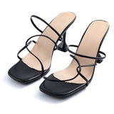 Sapatos de salto alto sem tira não tornozelo, com biqueira aberta