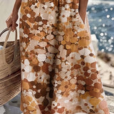 Piedade™ | Vestido midi floral com corte em A