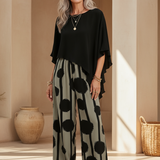 Vandira™ | Conjunto de Top Assimétrico e Calças Boho