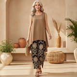 Toinha™ | Conjunto Boho de Túnica e Calças Longas