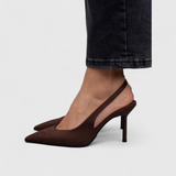 Leonor™ | Sapato slingback de salto fino e biqueira pontiaguda