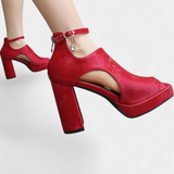 Lopez Sapatos de Salto Grosso Multicoloridos