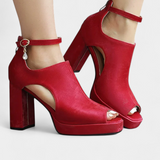 Lopez Sapatos de Salto Grosso Multicoloridos
