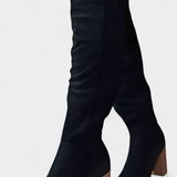 Calliope Botas de Salto Grosso até ao Joelho